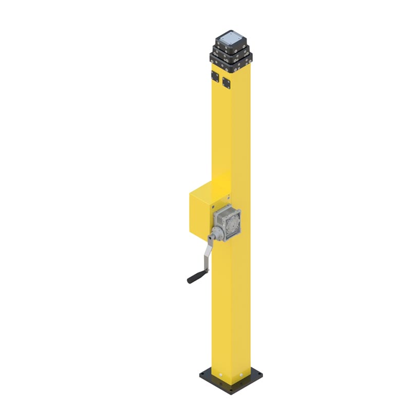 Mastro mecânico manual de tubo quadrado